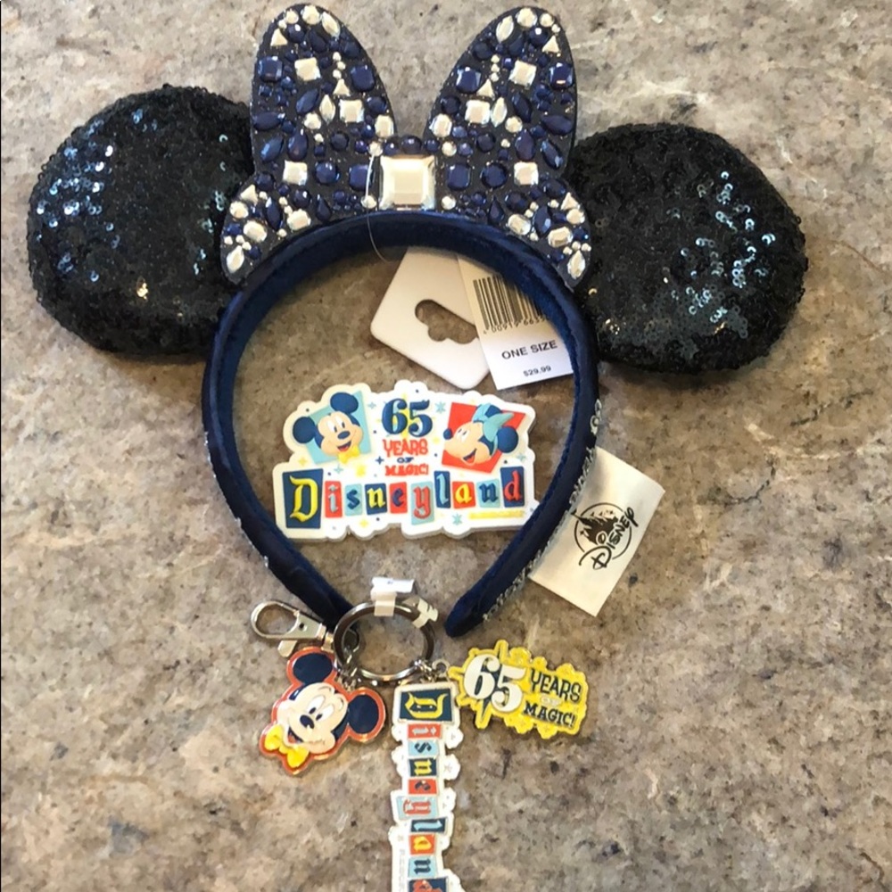Disney 65th ears, magnet, and keychain nwt